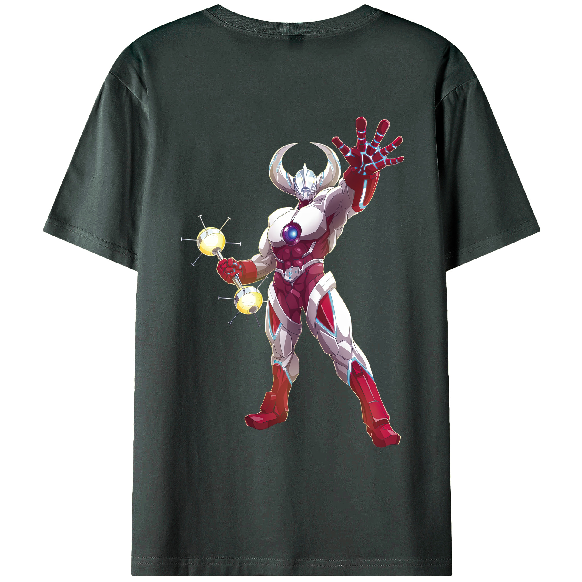 （画像用） ウルトラマン Ultraman 綿100％ メンズ半袖Tシャツ（バックプリント） 通気性